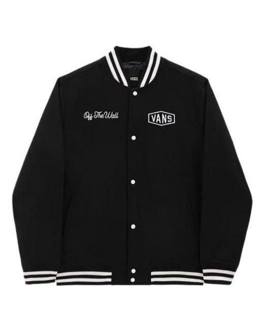Vans Black Checkerboard Research Varsity Jacket for men