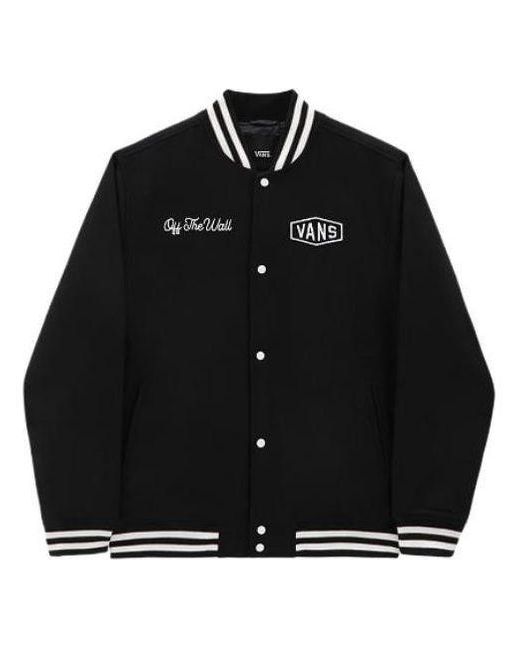 Vans Black Checkerboard Research Varsity Jacket for men