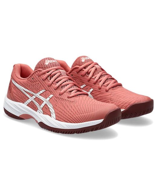 Asics Red , Gel-game 9 Tennis Shoe, Light Garnet/white, 8 Uk
