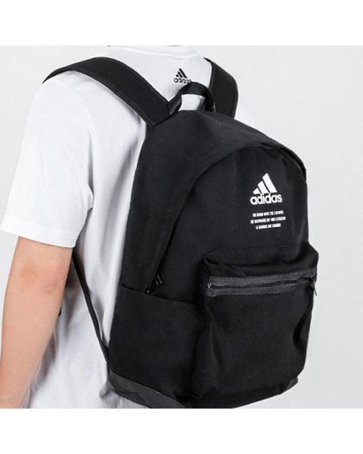 Adidas Black Classic Twill Fabric Backpack for men