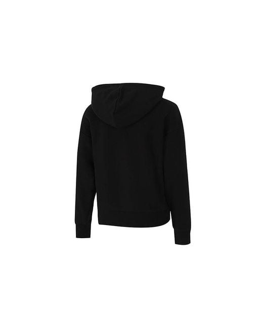 PUMA Black (Wmns) Logo Floral Graphic Hoodie