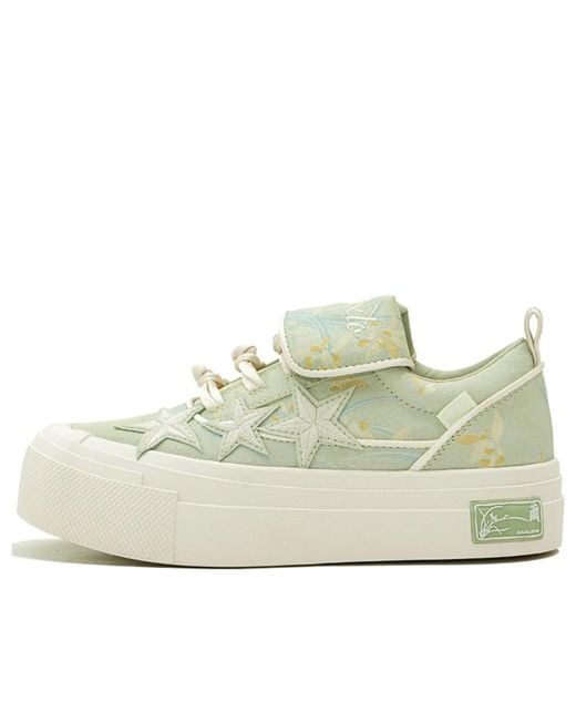 KAALIXTO White Skateboarding Canvas Low 'Greem' for men