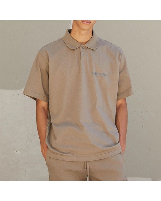 Fear Of God Brown Fw21 Logo Polo Shirt 'Harvest' for men