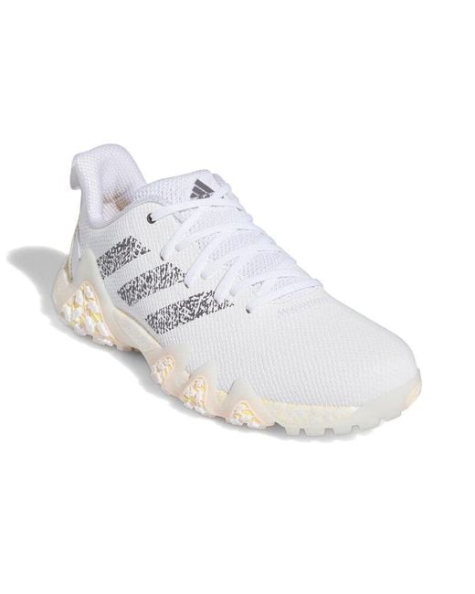 Adidas White Codechaos 22 Lace Golf Shoes for men
