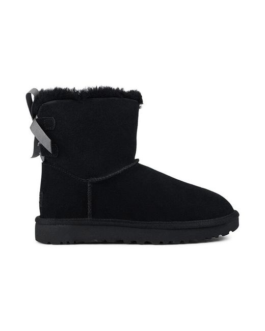 Ugg Black (Wmns) Mini Continuity Bow Fleece Lined