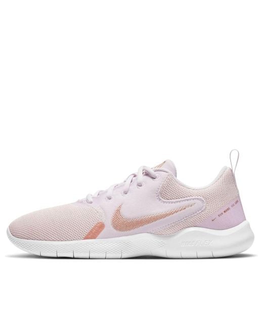 Nike White (Wmns) Flex Experience Run 10 'Champagne Metallic Bronze'