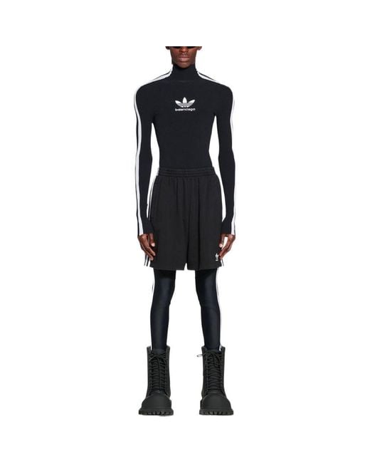 Balenciaga Black X Adidas Large Shorts for men