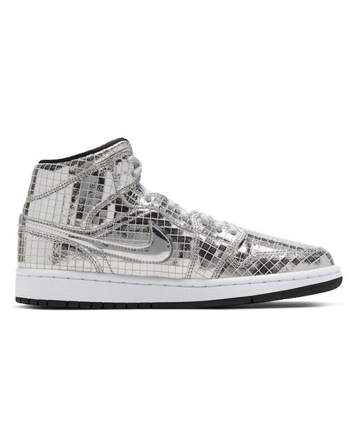 Nike Gray (Wmns) 1 Mid 'Disco Ball'