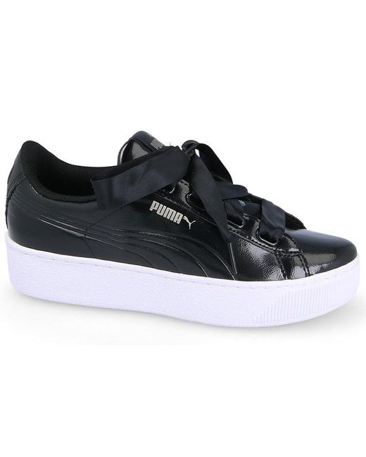 PUMA Black (Wmns) Vikky Platform Ribbon