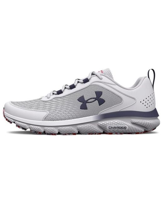 Under Armour White Charged Assert 9 Running Shoes for men