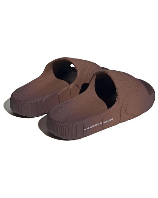 Adidas Brown Originals Adilette 22 'Preloved' for men