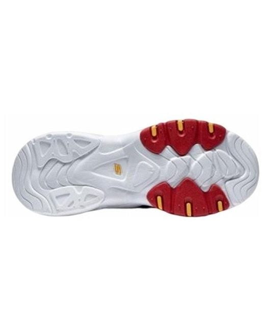 Skechers White (Wmns) One Punch X D Lites 3.0 Low-Top Running Shoes