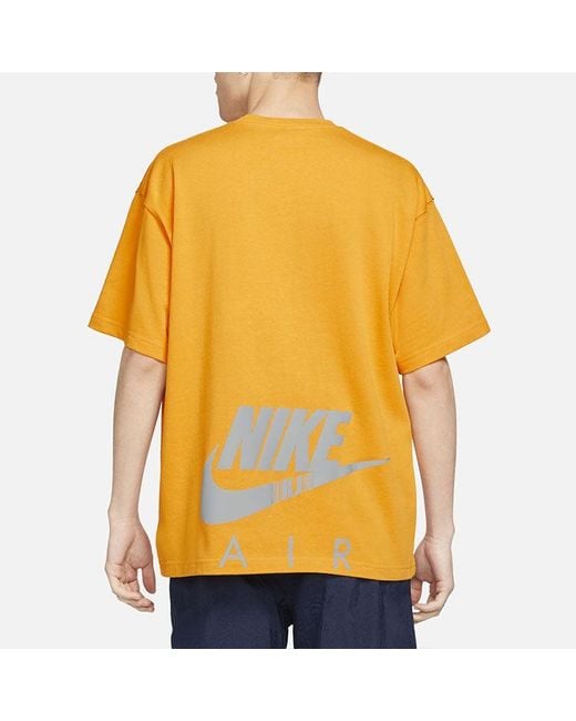 Nike Yellow Air X Kim Jones Crossover Logo Alphabet Printing Round Neck Short Sleeve Us Edition Couple Style