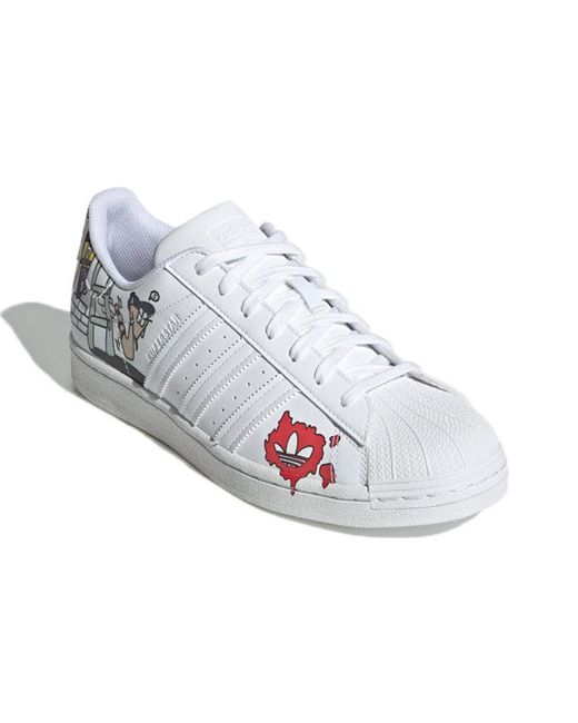 Adidas White Originals Superstar Sneakers 'Off' for men