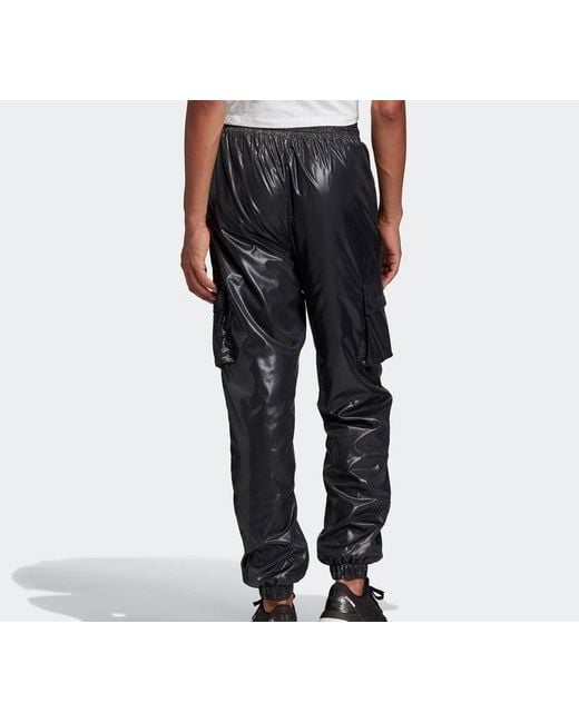 Adidas Black (Wmns) Originals Shiny Athleisure Track Pants 'Metallic'