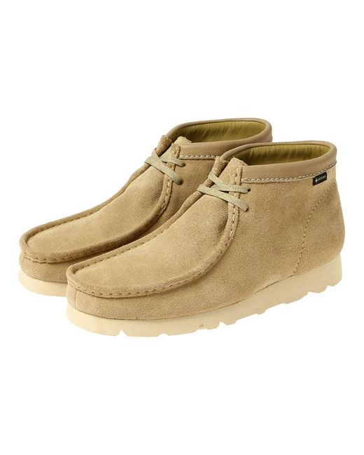 Clarks Natural Wallabee Boots Gtx Suede 'Maple' for men
