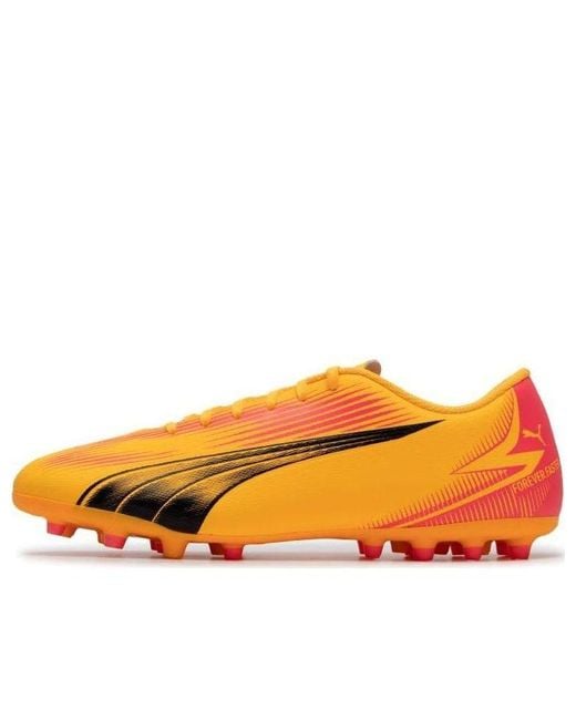 PUMA Orange Ultra Play Soccer Sneakers 'Sun Stream Sunset Glow' for men