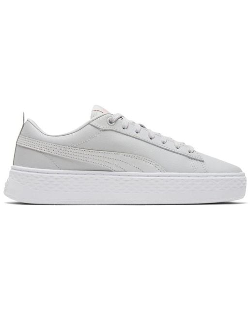 PUMA White (Wmns) Smash Platform Q4 Polka