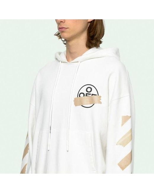 Off-White c/o Virgil Abloh White Arrows Sketch Logo Loose Sweater Tape for men
