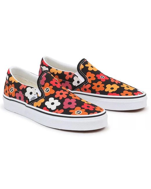 Vans White Classic Slip-On 'Flower Print' for men