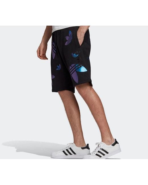 Adidas Blue Originals Logo Printing Casual Shorts for men
