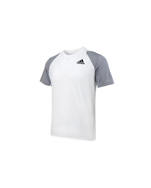Adidas White Colorblock Logo Sports Training Short Sleeve for men