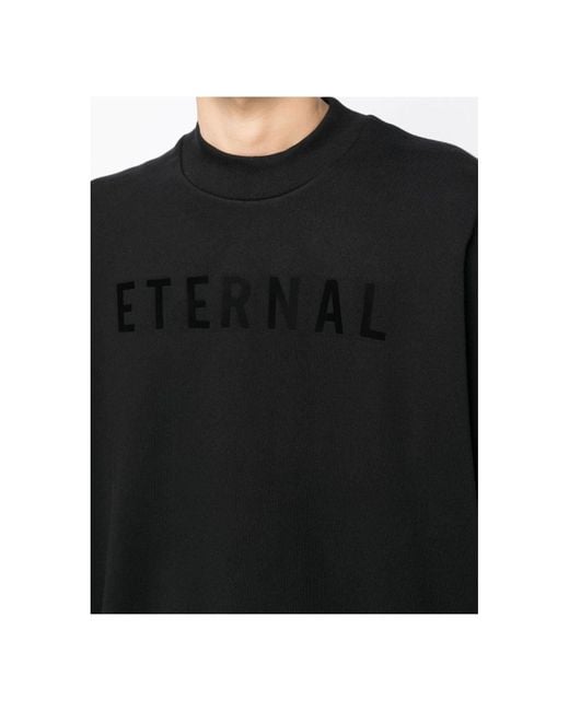 Fear Of God Black Fw22 Eternal Fleece Crewneck for men
