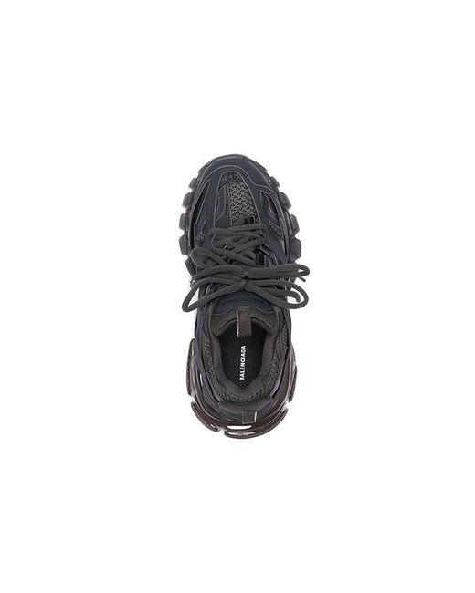 Balenciaga Black Track Clear Sole Low-top Nylon Sports Shoes