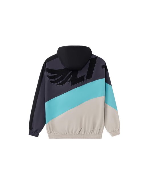 Li-ning Blue Logo Print Gore-Tex Sport Hoodie for men