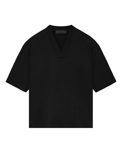 Fear Of God Black Fw23 V-Neck T-Shirt 'Jet' for men