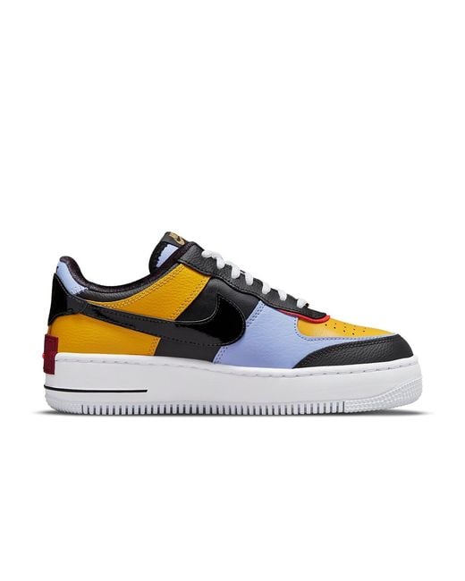 Nike Blue (Wmns) Air Force 1 Shadow 'Dark Sulfur'