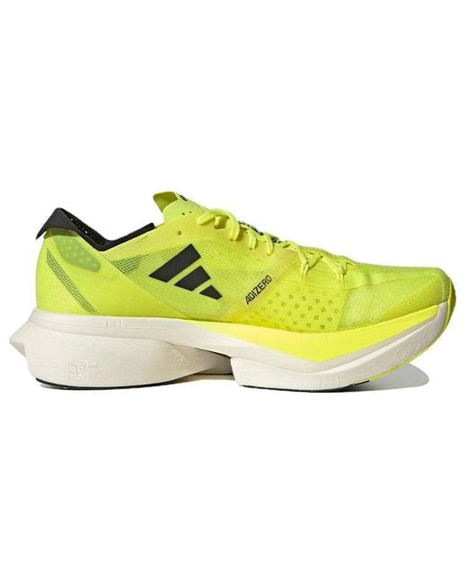 Adidas Yellow Adizero Adios Pro 3 Shoes 'Solar' for men