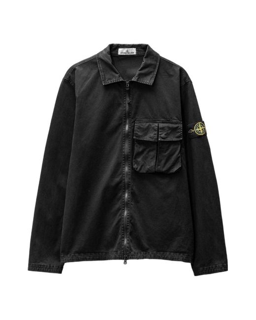 Stone Island Black Overshirt for men