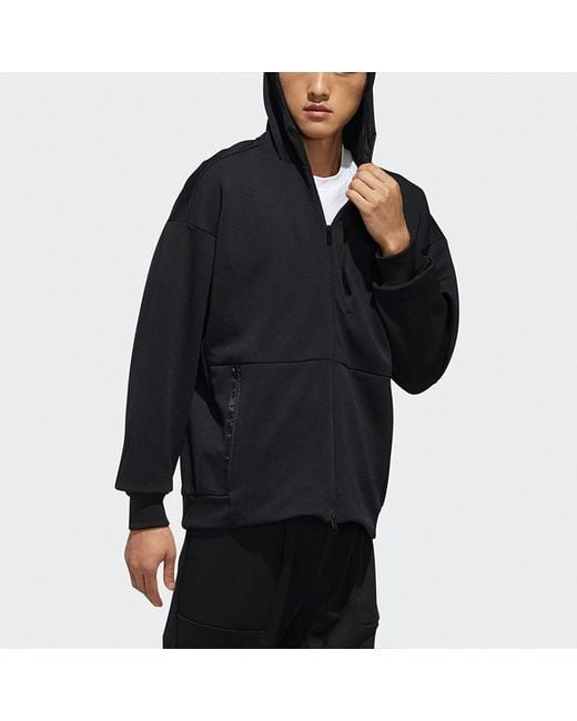 Adidas Blue Id Sweat Hd Casual Sports Jacket S for men