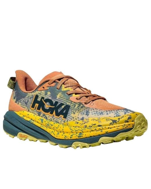 Hoka One One Yellow Speedgoat 6 'Terra Cotta Mountain Fog' for men