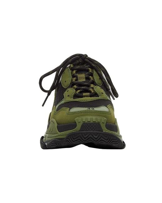 Balenciaga Green Triple S Sneaker Khaki' for men