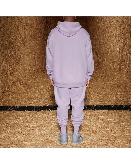 Adidas Purple Originals X Ivy Park Crossover Casual Solid Color Bundle Feet Sports Pants/Trousers/Joggers for men