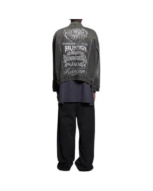 Balenciaga Gray Crypto Large Fit Jacket 'Light' for men