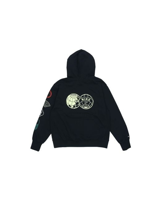 Nike Blue Cny New Year's Edition Logo Printing Loose Sports Hooded Pullover Autumn for men