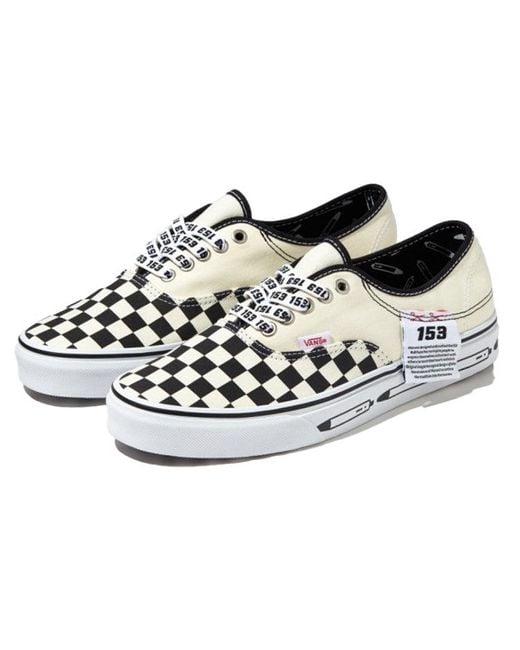 Vans White Authentic Chessboard for men