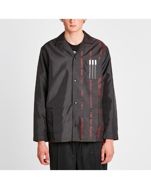 Adidas Black Originals X Alexander Wang Crossover Casual Coach Jacket for men