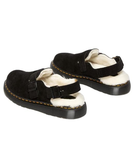 Dr. Martens Black Jorge Shearling Slingback Mule for men
