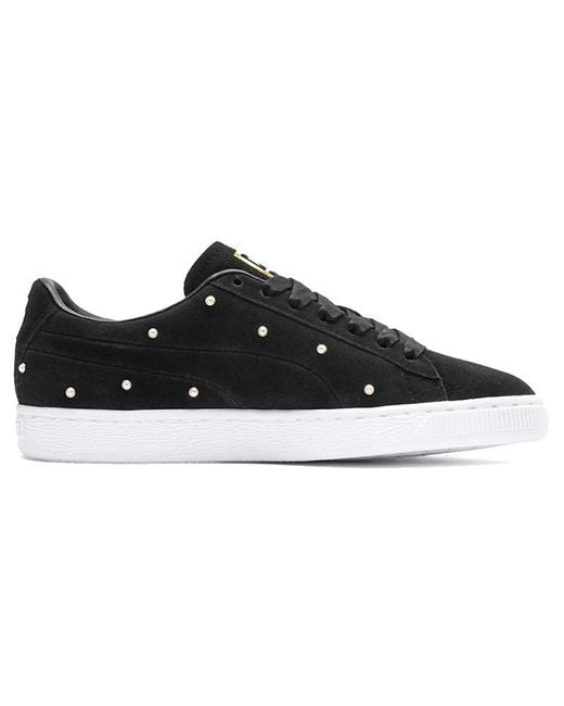 PUMA Black (Wmns) Pearl Studs Suede