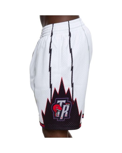 Mitchell & Ness White Nba Swingman Shorts Toronto Raptors 1998-99 for men
