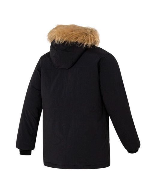 New Balance Blue Warm Hooded Down Jacket for men