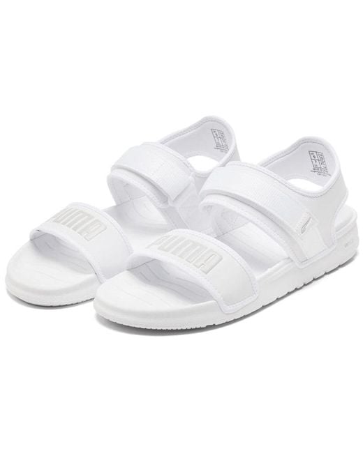 PUMA White Softride Sandal for men