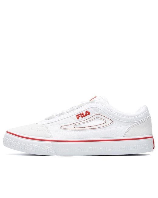 Fila Boarder Skateboard Shoes White/red for | Lyst
