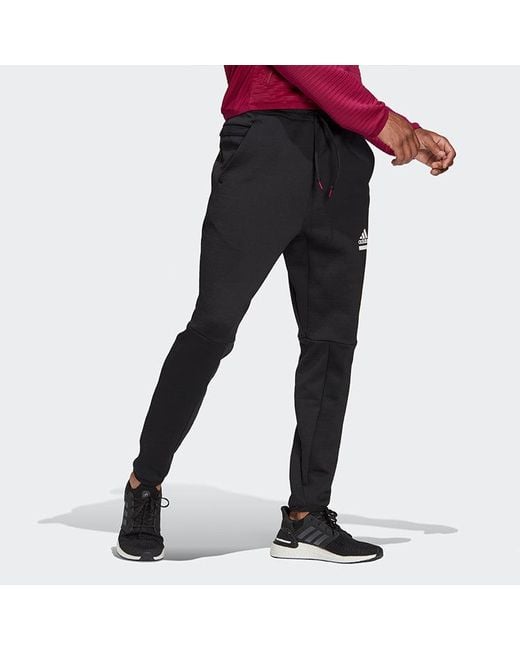 Adidas Black Zne Aerordy Pnt Cozy Slim Fit Sports Pants for men