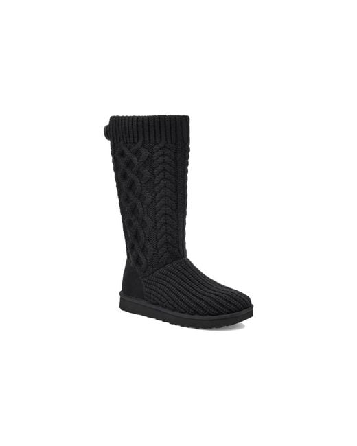 Ugg Black (Wmns) Classic Cardi Cabled Knit Boot