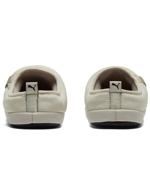 PUMA Gray Scuff Slippers 'Oatmeal' for men